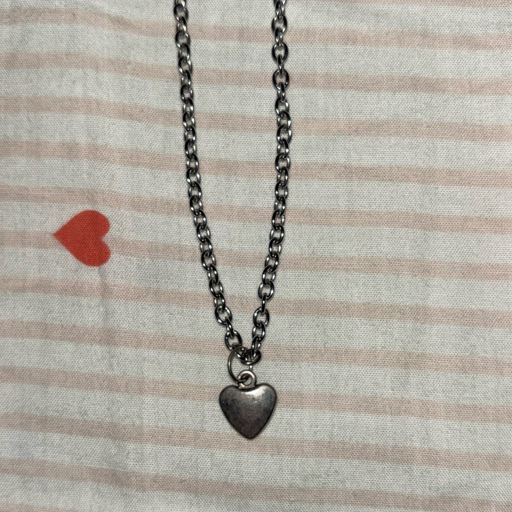 silver heart necklace